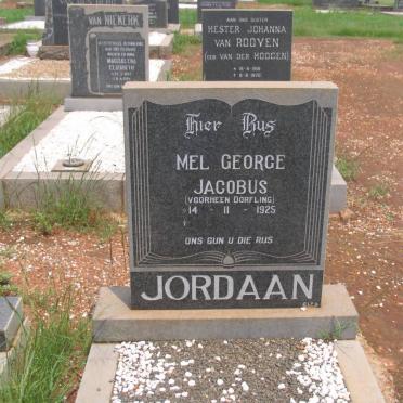 JORDAAN Mel George Jacobus voorheen DORFLING 1925-