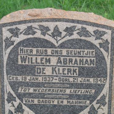 KLERK Willem Abraham, de 1937-1942
