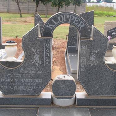 KLOPPER Jacobus Marthinus 1940-1988
