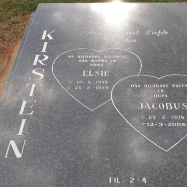 KIRSTEN Jacobus 1936-2005 &amp; Elsie 1939-1999