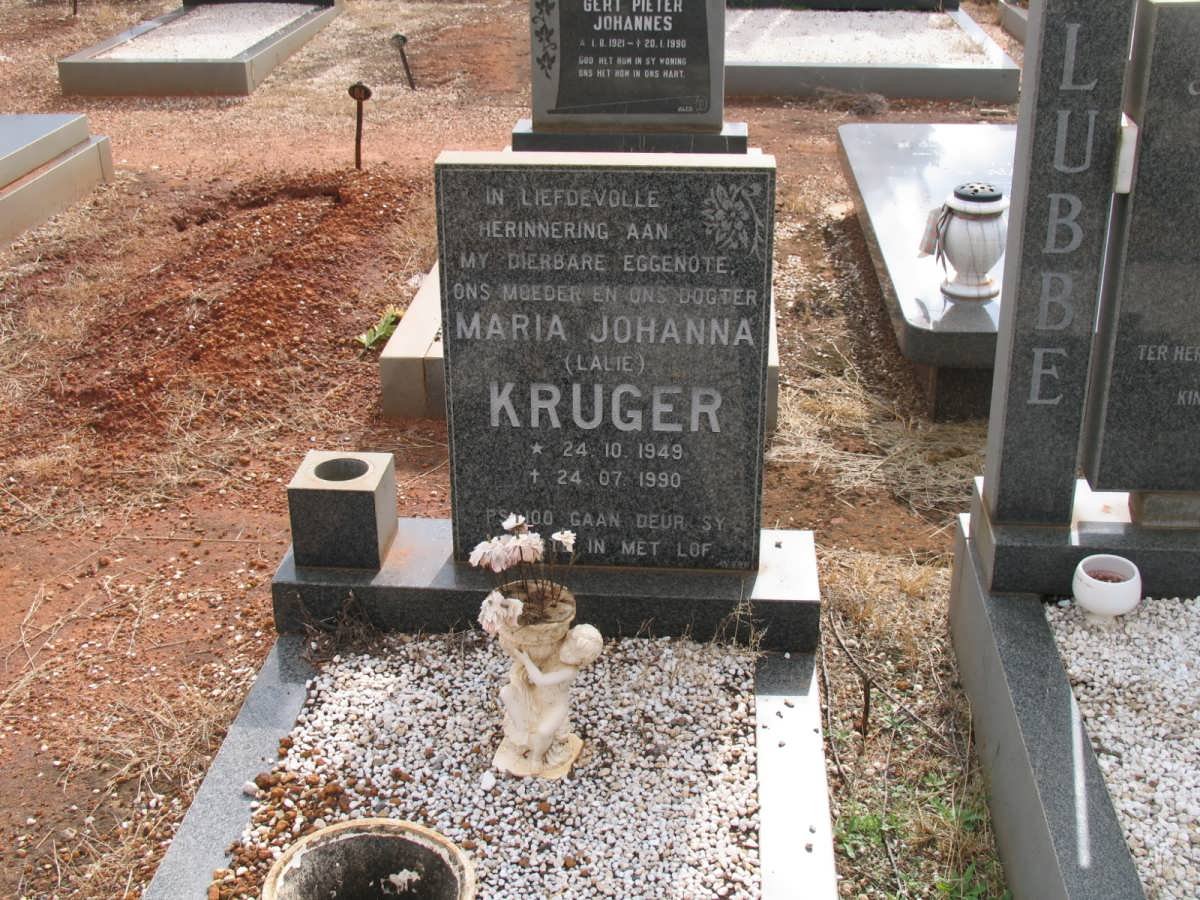 KRUGER Maria Johanna 1949-1990