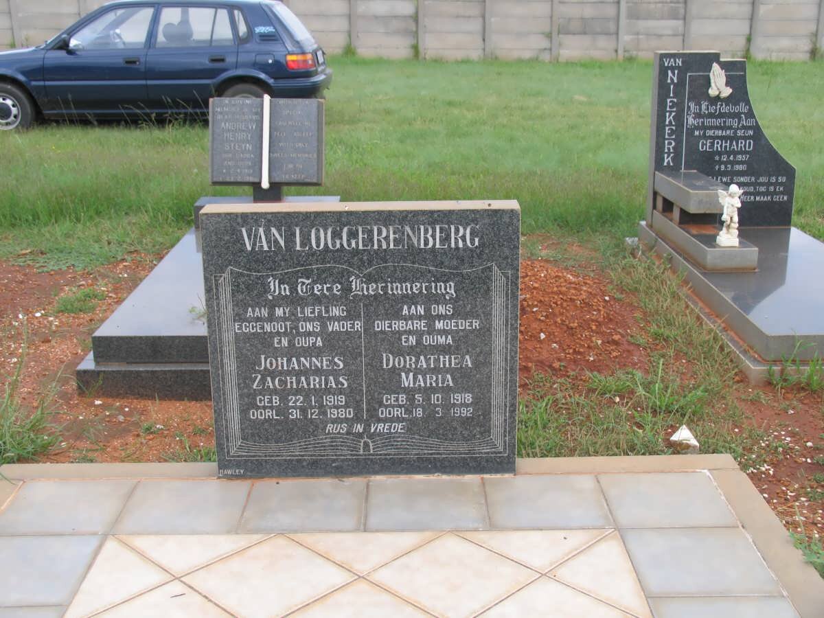 LOGGERENBERG Johannes Zacharias, van 1919-1980 &amp; Dorathea Maria 1918-1992