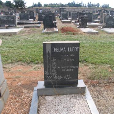 LUBBE Thelma 1928-1977