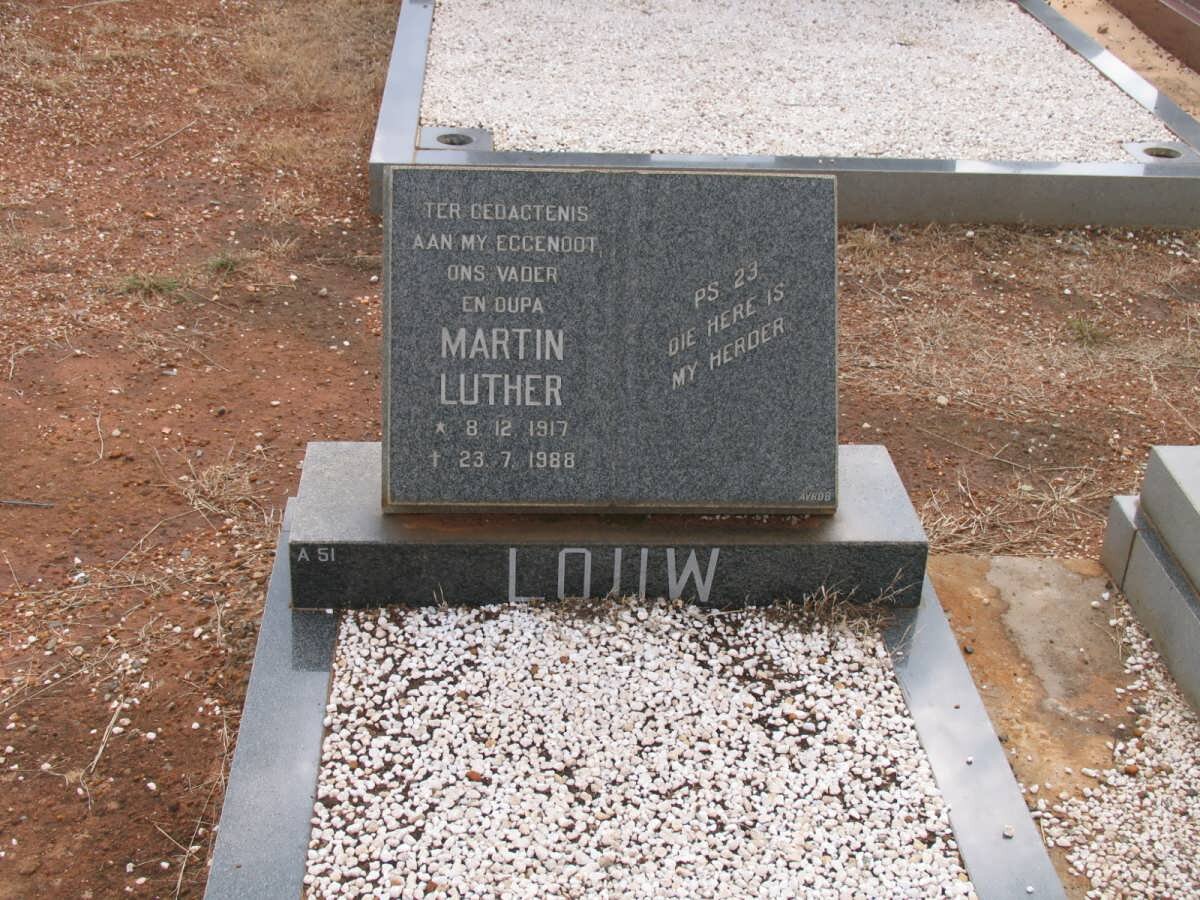 LOUW Martin Luther 1917-1988