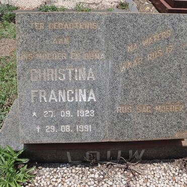 LOUW Christina Francina 1923-1991