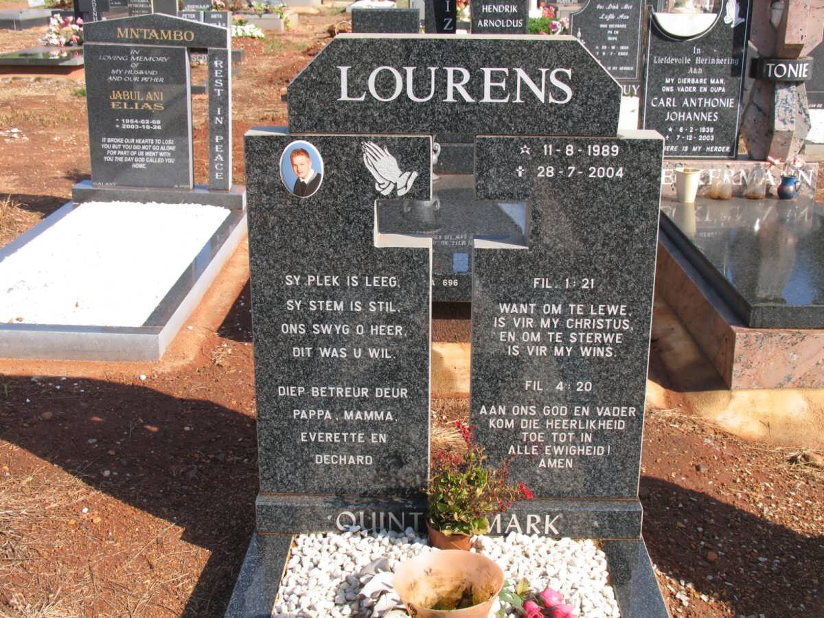 LOURENS Quinton Mark 1989-2004