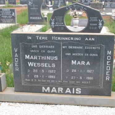 MARAIS Marthinus Wessels 1922-1993 &amp; Mara 1927-1986