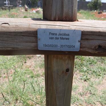 MERWE Frans Jacobus, van der 1943-2017
