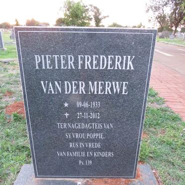 MERWE Pieter Frederik, van der 1933-2012