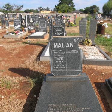MALAN Edwin Peter 1911-2000