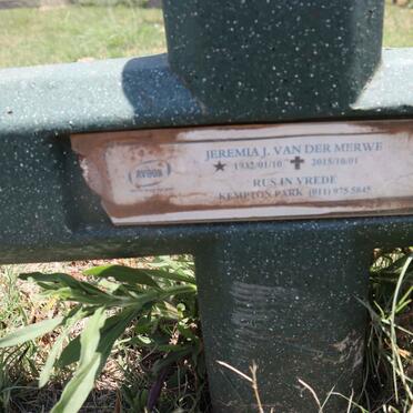 MERWE Jeremia J., van der 1932-2015