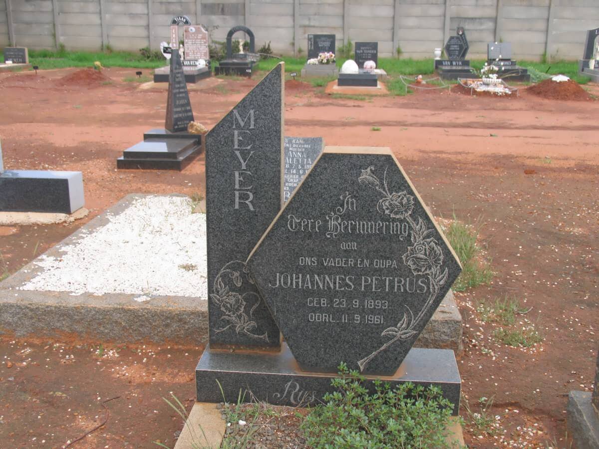 MEYER Johannes Petrus 1893-1961