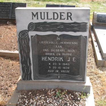 MULDER Hendrik J.E. 1945-1978