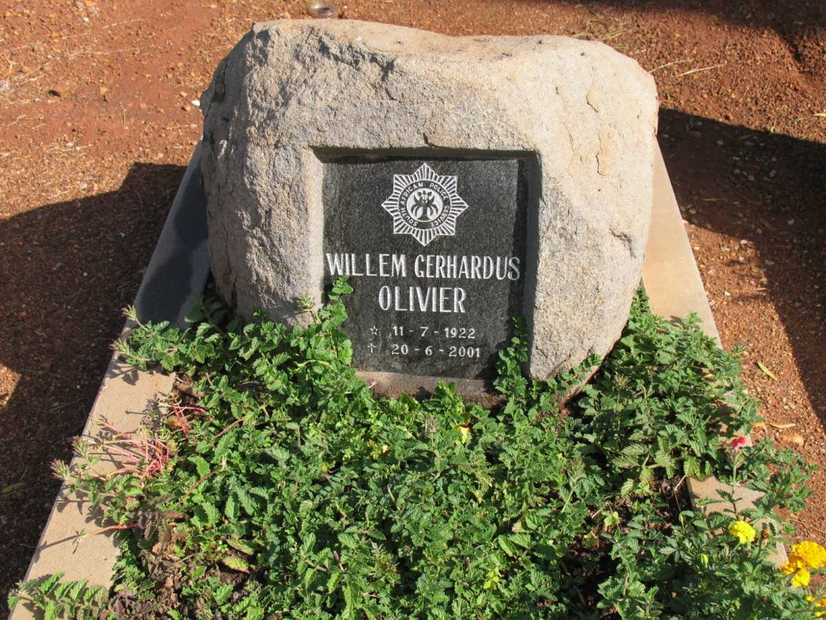 OLIVIER Willem Gerhardus 1922-2001