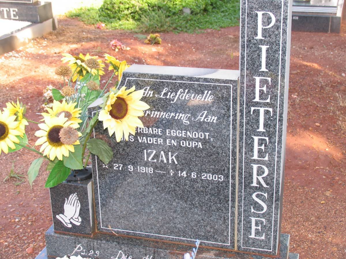 PIETERSE Izak 1918-2003