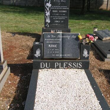 PLESSIS Manie, du 1925-2001