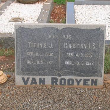 ROOYEN Theunis J., van  1902-1967 &amp; Christina J.S. 1907-1968