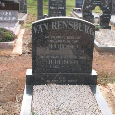 RENSBURG H.A., van 1913-1996 &amp; H.J.H. 1922-