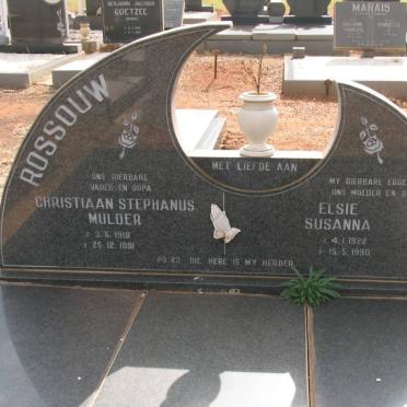 ROSSOUW Christiaan Stephanus Mulder 1918-1991 &amp; Elsie Susanna 1922-1990
