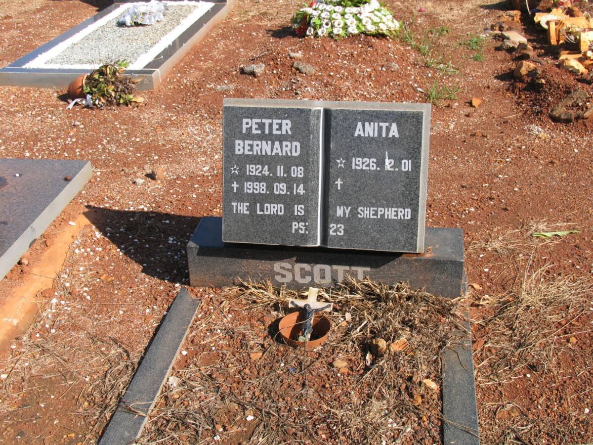 SCOTT Peter Bernard 1924-1998 &amp; Anita 1926-