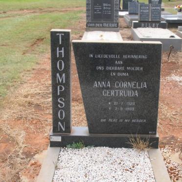 THOMPSON Anna Cornelia Gertruida 1920-1989