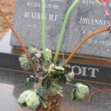 TOIT Johannes, du 1920-1998 &amp; Beatrix M. F. 1927-1996