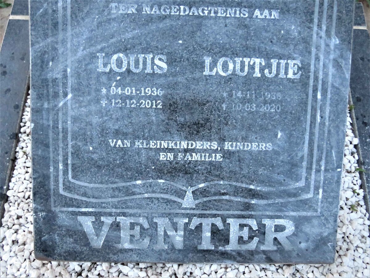 VENTER Louis 1936-2012 :: VENTER Louwtjie 1936-2020