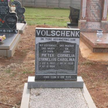 VOLSCHENK Pieter Cornelius 1937-1996 &amp; Cornelia Carolina 1938-