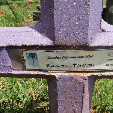 WYK Jacobus Adriaan, van 1934-2019