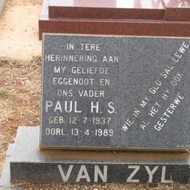 ZYL Paul H.S., van 1937-1989