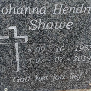 SHAWE Johanna Hendrina 1953-2019