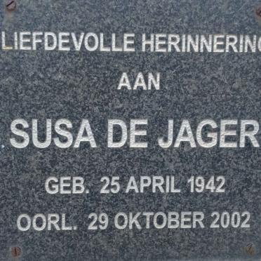 JAGER Susa, de 1942-2002