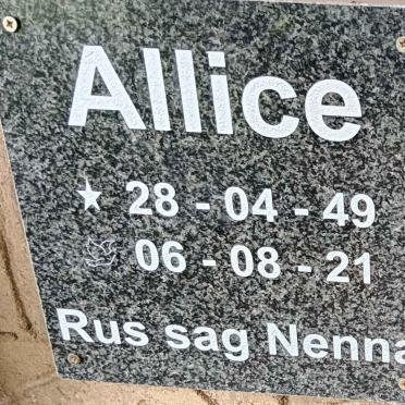 ? Allice 1949-2021
