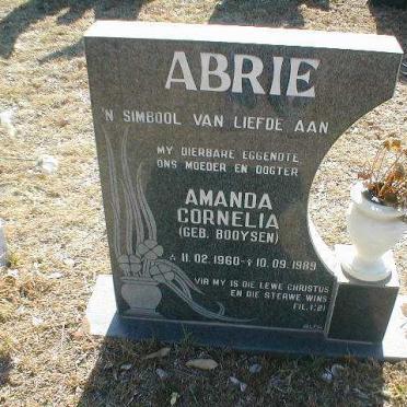 ABRIE Amanda Cornelia nee BOOYSEN 1960-1989