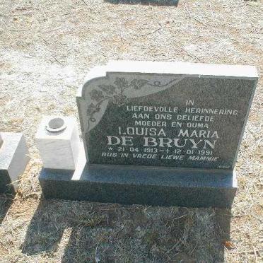 BRUYN Louisa Maria, de 1913 - 1991