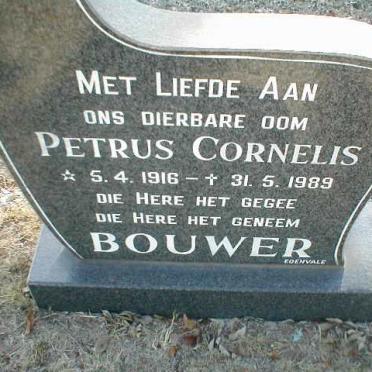 BOUWER Petrus Cornelis 1916-1989