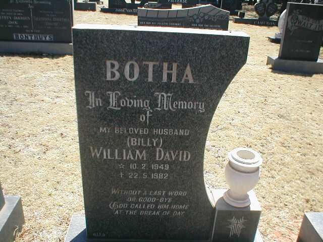 BOTHA William David 1949-1982