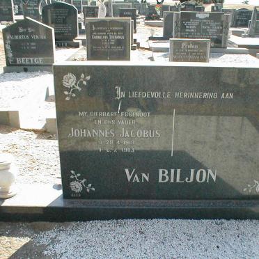 BILJON Johannes Jacobus, van 1918-1983