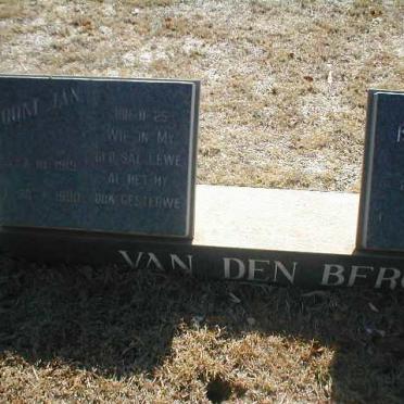 BERG Jan, van den 1919-1990 &amp; Bessie 1921-