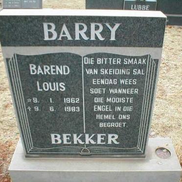 BEKKER Barend Louis 1962-1983