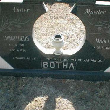 BOTHA Thimotheus 1910-1990 &amp; Mabel 1921-