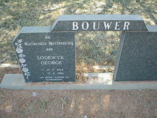 BOUWER Lodewyk George 1934-1986