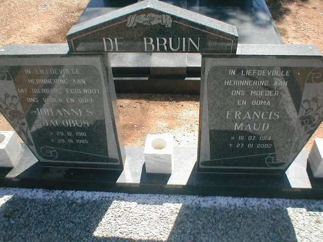 BRUIN Johannes Jacobus, de 1910-1985 &amp; Francis Maud 1914-2002