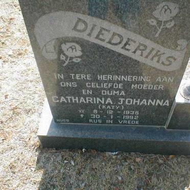 DIEDERIKS Catharina Johanna 1935-1992