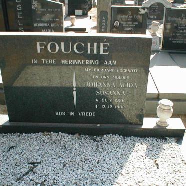 FOUCHÉ Johanna Alida Susanna 1926-1982