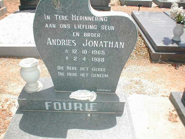 FOURIE Andries Jonathan 1965-1988