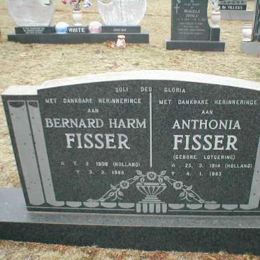 FISSER Bernard Harm 1909-1988 &amp; Anthonia LOTGERING 1914-1987