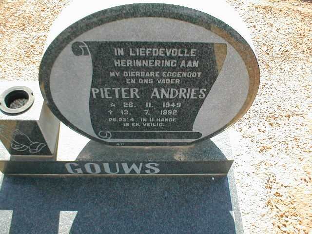 GOUWS Pieter Andries 1949-1992