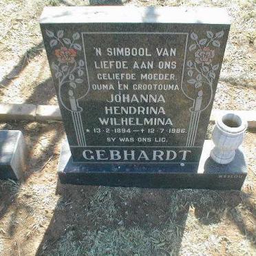 GEBHARDT Johanna Hendrina Wilhelmina 1894-1986