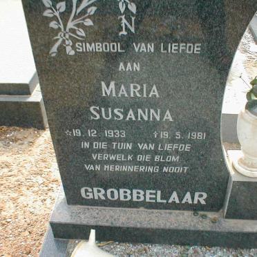 GROBBELAAR Maria Susanna 1933-1981